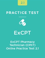 Stock photo representing ExCPT Pharmacy Technician (CPhT) Online Practice Test 2.1