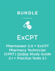 Stock photo representing Pharmaseer 2.0 + ExCPT Pharmacy Technician (CPhT) Online Study Guide 2.1 + Practice Tests 2.1